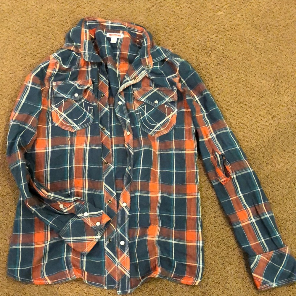 True religion flannel size large